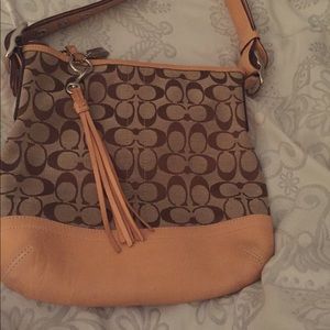 Tan Coach purse almost new!